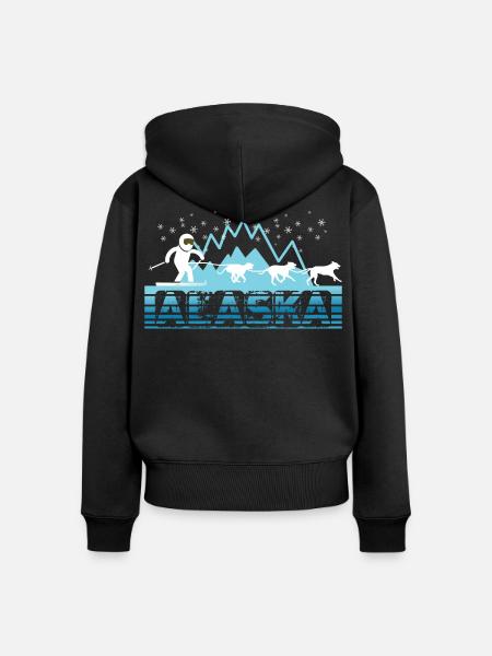 Alaska - Frauen Premium Bio Zip Hoodie - Schwarz