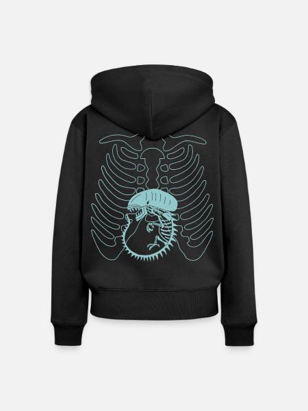 Das Monster in dir - Frauen Premium Bio Zip Hoodie - Schwarz