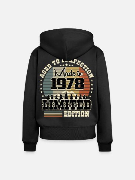 1978 Limited Edition - Frauen Premium Bio Zip Hoodie - Schwarz