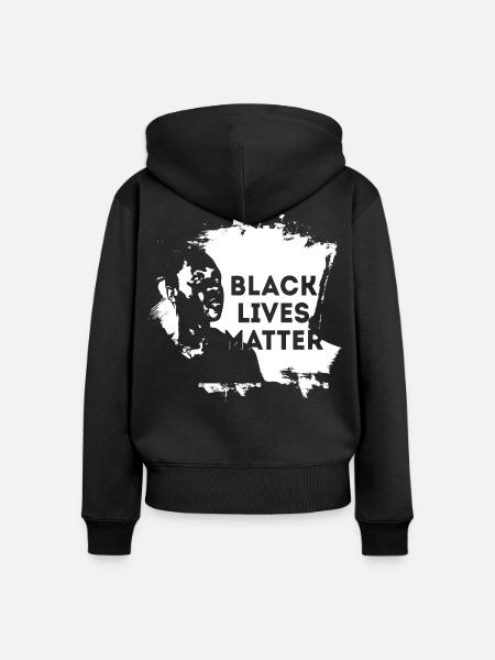 Black Lives Matter - Frauen Premium Bio Zip Hoodie - Schwarz