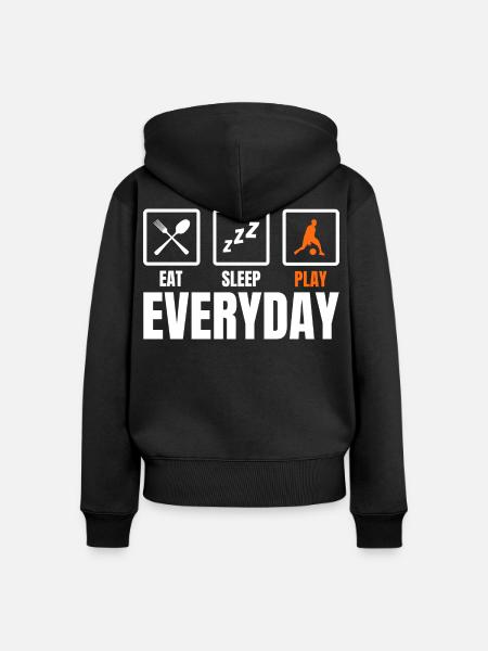 Basketballspieler Routine - Frauen Premium Bio Zip Hoodie - Schwarz