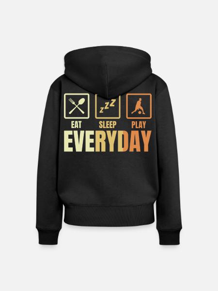 Basketballer Täglicher Zeitplan - Frauen Premium Bio Zip Hoodie - Schwarz
