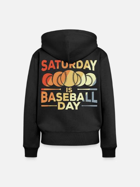Lustiger Baseballer Spruch - Frauen Premium Bio Zip Hoodie - Schwarz