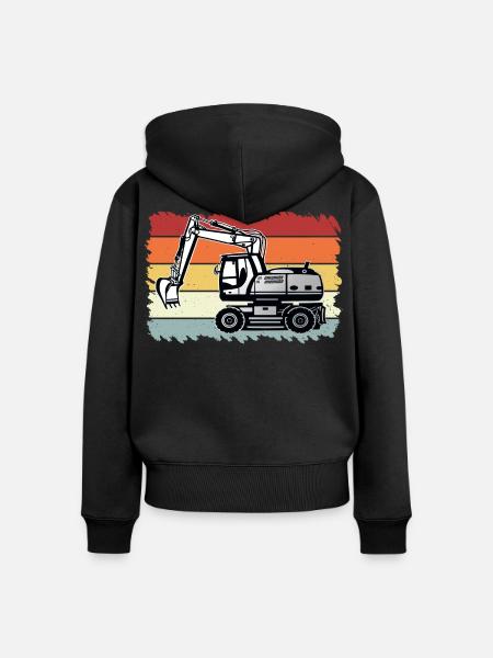 Bagger - Frauen Premium Bio Zip Hoodie - Schwarz