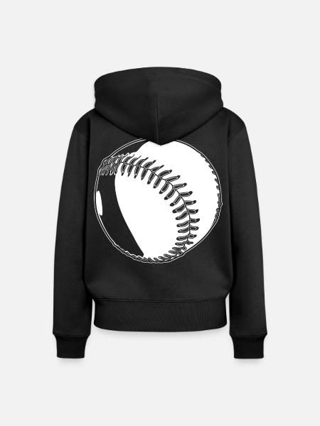 Baseball Skizze - Frauen Premium Bio Zip Hoodie - Schwarz