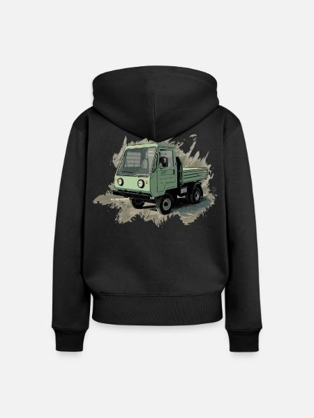 MultiCar M24 - Frauen Premium Bio Zip Hoodie - Schwarz