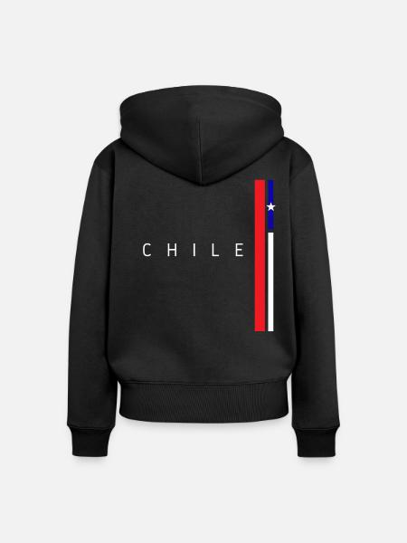Flagge von Chile - Frauen Premium Bio Zip Hoodie - Schwarz