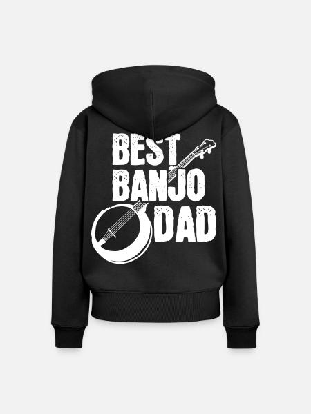 Banjo Vater - Frauen Premium Bio Zip Hoodie - Schwarz