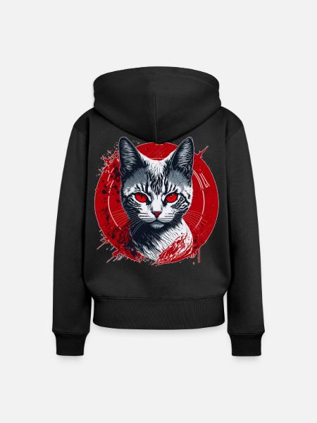 Jäger in der Finsternis - Frauen Premium Bio Zip Hoodie - Schwarz