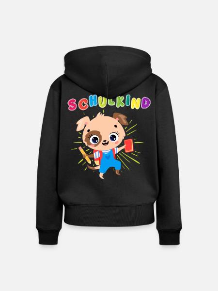 Schulkind - Einschulung 2023 - Für den Schulbeginn - Frauen Premium Bio Zip Hoodie - Schwarz