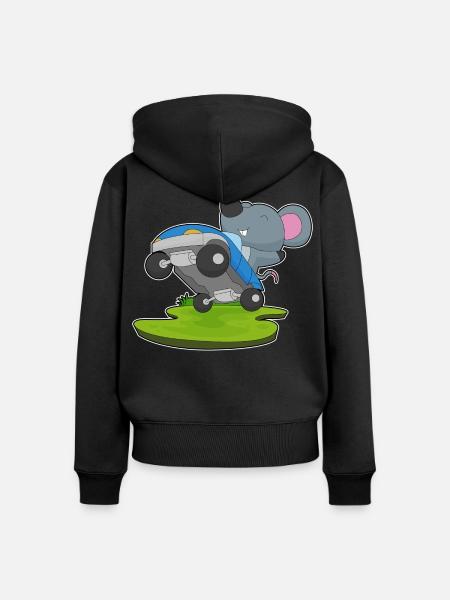 Maus Auto - Frauen Premium Bio Zip Hoodie - Schwarz