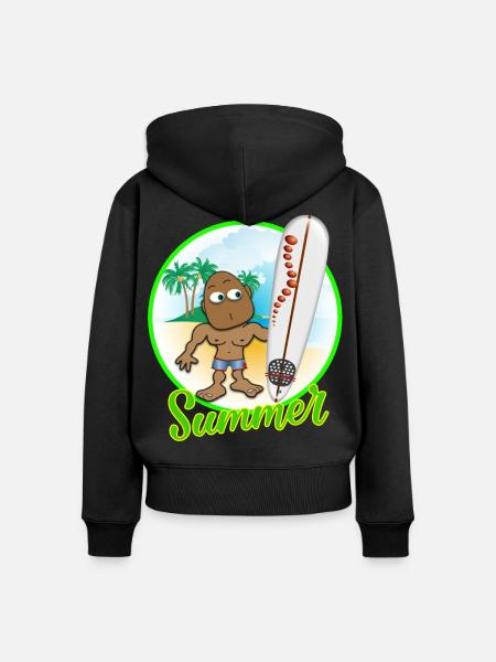 Sommer 2023 - Frauen Premium Bio Zip Hoodie - Schwarz