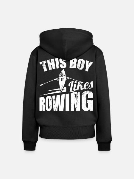 Ruderjunge - Frauen Premium Bio Zip Hoodie - Schwarz