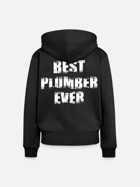 Bester Klempner aller Zeiten - Frauen Premium Bio Zip Hoodie - Schwarz