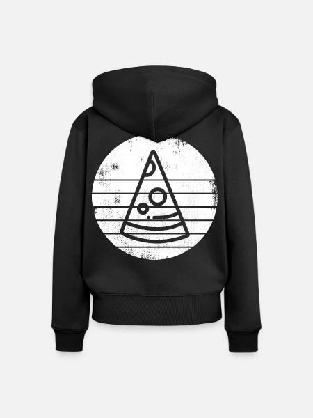 Pizza - Frauen Premium Bio Zip Hoodie - Schwarz