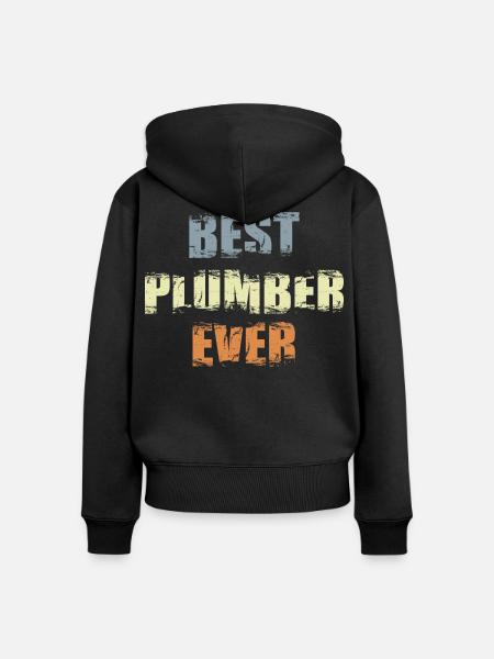 Bester Klempner - Frauen Premium Bio Zip Hoodie - Schwarz