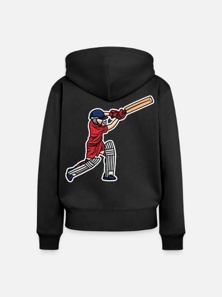 Kricket Kind - Frauen Premium Bio Zip Hoodie - Schwarz