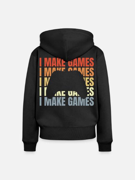 Spieleentwickler Spruch - Frauen Premium Bio Zip Hoodie - Schwarz