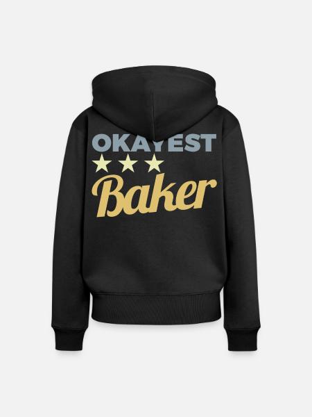 Durchschnittlicher Bäcker - Frauen Premium Bio Zip Hoodie - Schwarz