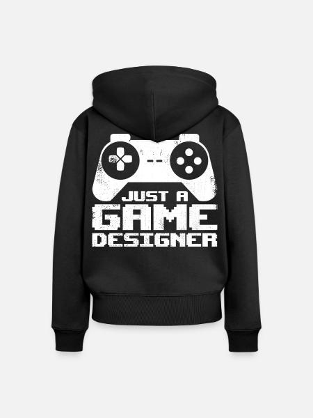 Game Designer - Frauen Premium Bio Zip Hoodie - Schwarz