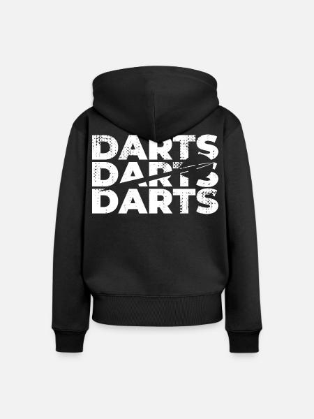 Dart - Frauen Premium Bio Zip Hoodie - Schwarz