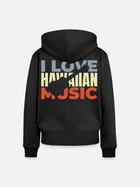 Hawaii Musik - Frauen Premium Bio Zip Hoodie - Schwarz