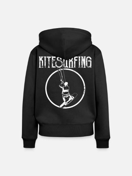 Kitesurfing - Frauen Premium Bio Zip Hoodie - Schwarz
