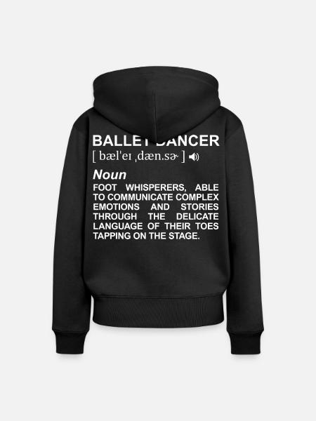 Balletttänzer Definition - Frauen Premium Bio Zip Hoodie - Schwarz