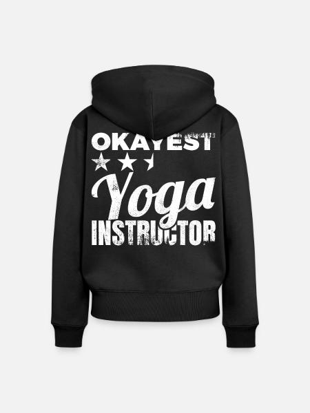 Durchschnittlicher Yogalehrer - Frauen Premium Bio Zip Hoodie - Schwarz