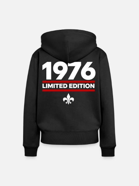 1976 Limited Edition - Frauen Premium Bio Zip Hoodie - Schwarz