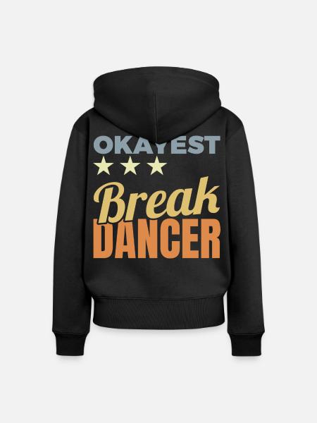 Durchschnittlicher Breakdancer - Frauen Premium Bio Zip Hoodie - Schwarz