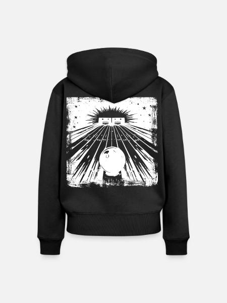 Bowling Center - Frauen Premium Bio Zip Hoodie - Schwarz