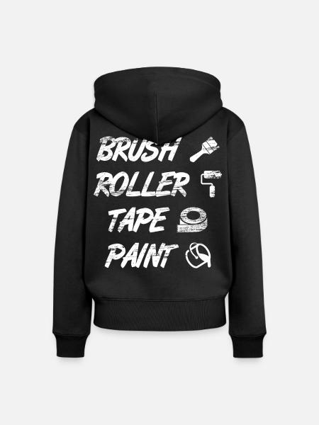 Maler Spruch - Frauen Premium Bio Zip Hoodie - Schwarz