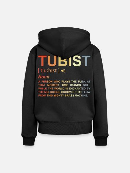 Tubist Definition - Frauen Premium Bio Zip Hoodie - Schwarz