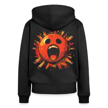 Spooky Bowling Ball - Women's Premium Organic Zip Hoodie - black - Back - Julia (174cm)
