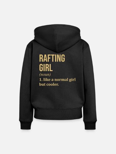 Rafting Rafting Rafting - Frauen Premium Bio Zip Hoodie - Schwarz