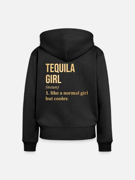 Tequila Tequila Tequila - Frauen Premium Bio Zip Hoodie - Schwarz