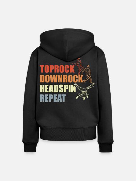 Breakdance Routine - Frauen Premium Bio Zip Hoodie - Schwarz