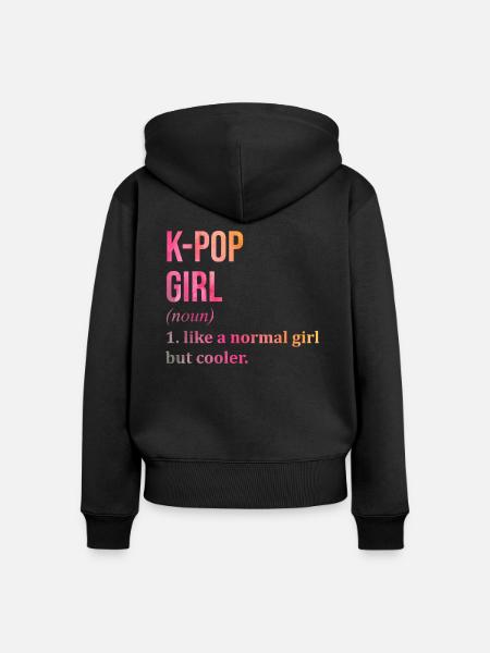 K Pop K Pop K Pop - Frauen Premium Bio Zip Hoodie - Schwarz