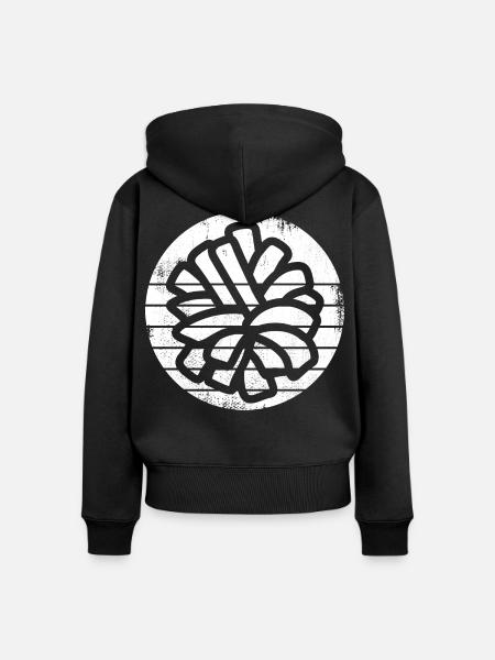 Cheerleader Pompons - Frauen Premium Bio Zip Hoodie - Schwarz