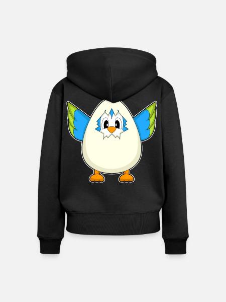 Papagei Ei - Frauen Premium Bio Zip Hoodie - Schwarz