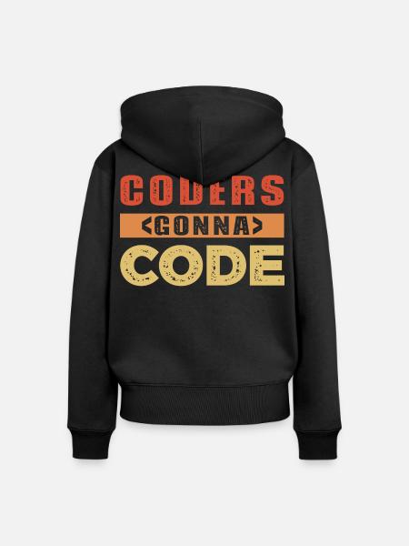 Entwickler Spruch - Frauen Premium Bio Zip Hoodie - Schwarz