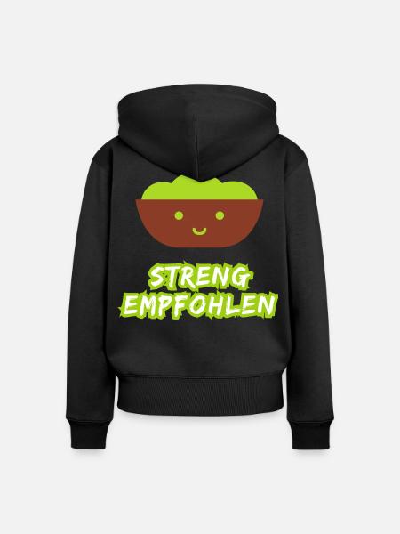 Streng Empfohlen Guacamole - Frauen Premium Bio Zip Hoodie - Schwarz