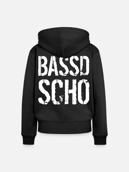Bassd scho - Frauen Premium Bio Zip Hoodie - Schwarz