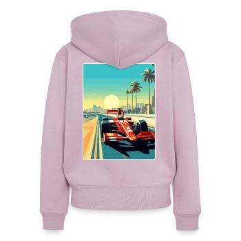 Abu Dhabi Circuit Motorsport Race Uae Travel Card - Frauen Premium Bio Zip Hoodie - Altrosa - Hinten - Julia (174cm)