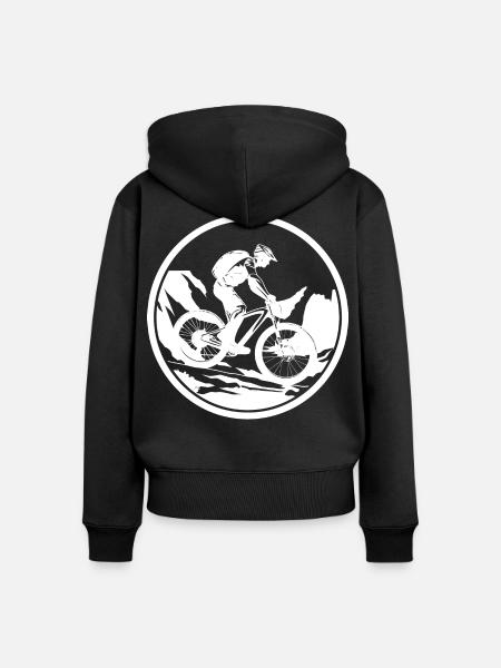Radfahrer - Frauen Premium Bio Zip Hoodie - Schwarz