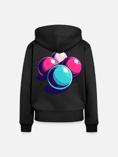 Billardkugeln - Frauen Premium Bio Zip Hoodie - Schwarz