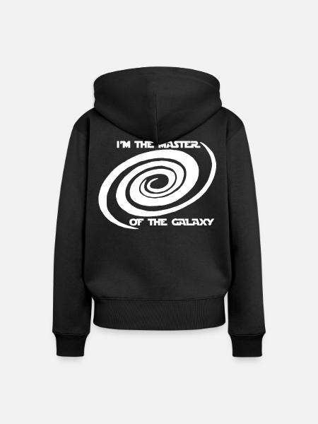 Meister der Galaxis - Frauen Premium Bio Zip Hoodie - Schwarz