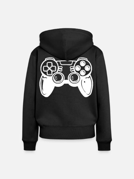 Videogames Controller - Frauen Premium Bio Zip Hoodie - Schwarz