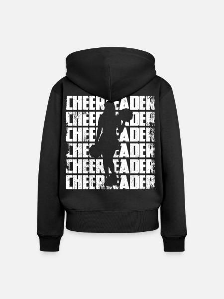 Cheerleaderin - Frauen Premium Bio Zip Hoodie - Schwarz